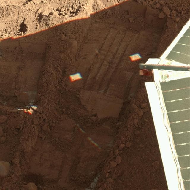 NASA image: Snow White Trench Prepared for Sample Collection