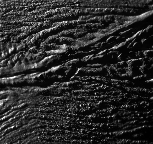 NASA image: Enceladus Rev 91 Flyby - Skeet Shoot 1-4 Mosaic