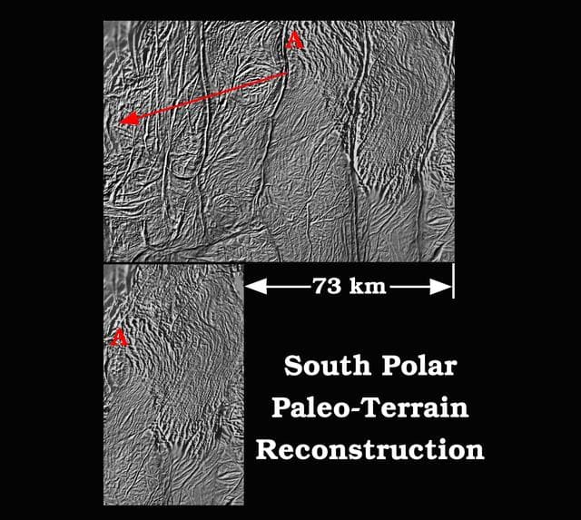 NASA image: Ancient Terrain on Enceladus