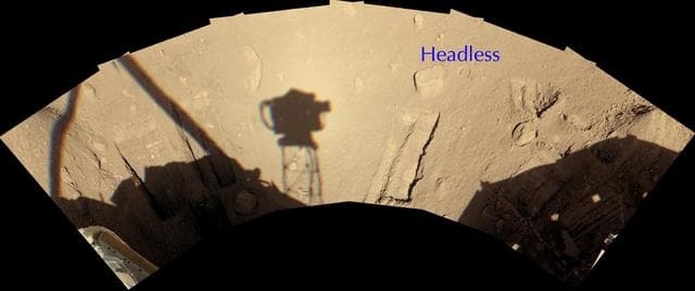 NASA image: Headless Chosen for Attempt to Move a Martian Rock