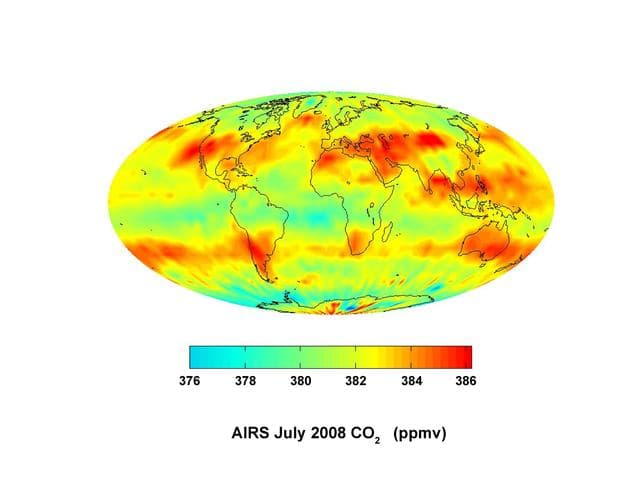 NASA image: Global Carbon Dioxide Transport from AIRS Data, July 2008