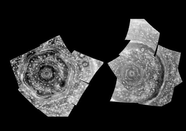 NASA image: Infrared Images of Saturn Poles