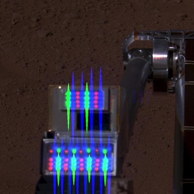 NASA image: Robotic Arm Camera on Mars with Lights On