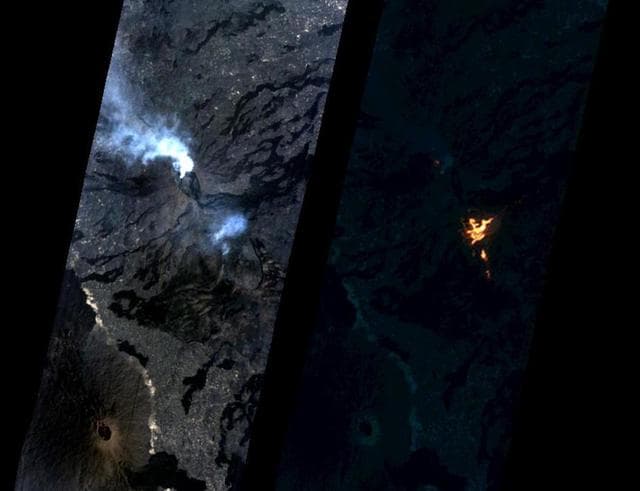 NASA image: NASA Spacecraft Watches as Eruption Reshapes African Volcano