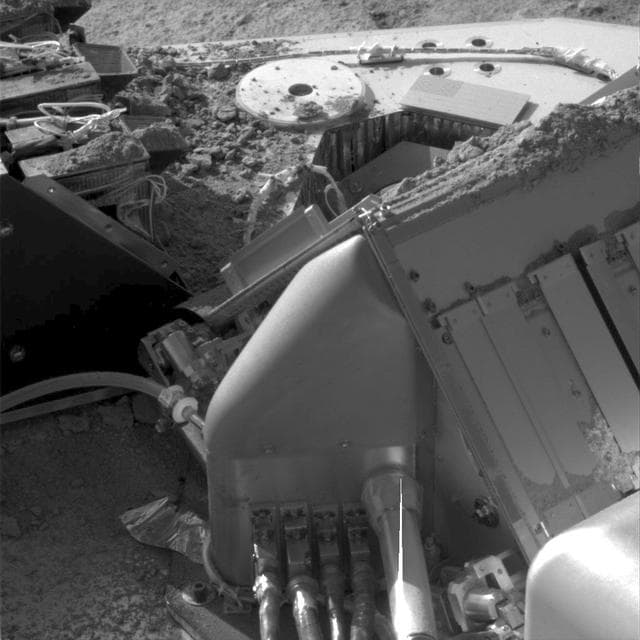 NASA image: Soil on Phoenix Deck