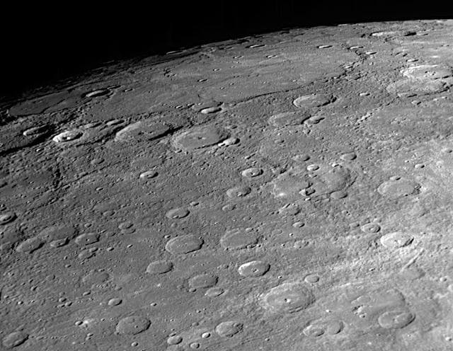 NASA image: Looking Toward Mercury North Pole