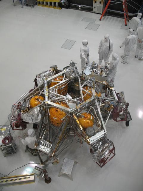 NASA image: Descent Stage of Mars Science Laboratory During Assembly