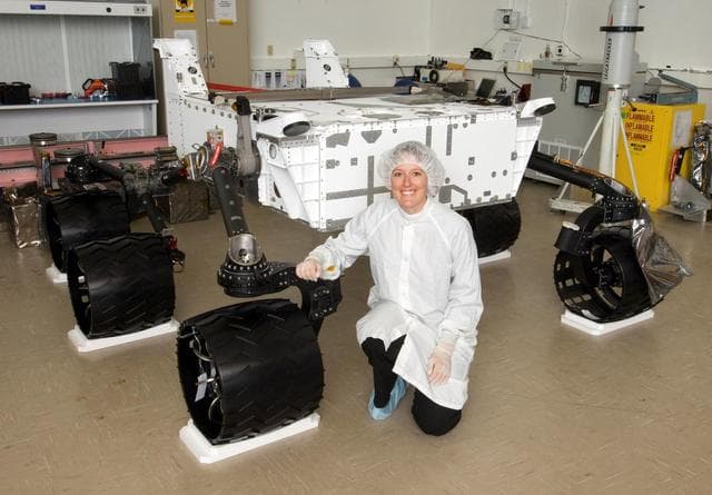 NASA image: Wheels and Suspension on Mars Science Laboratory Rover