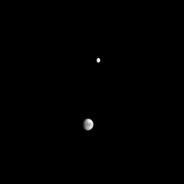 NASA image: Two Moons, One Picture