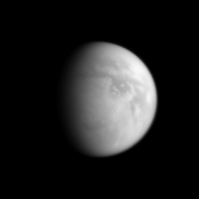 NASA image: Titan Murky South Pole
