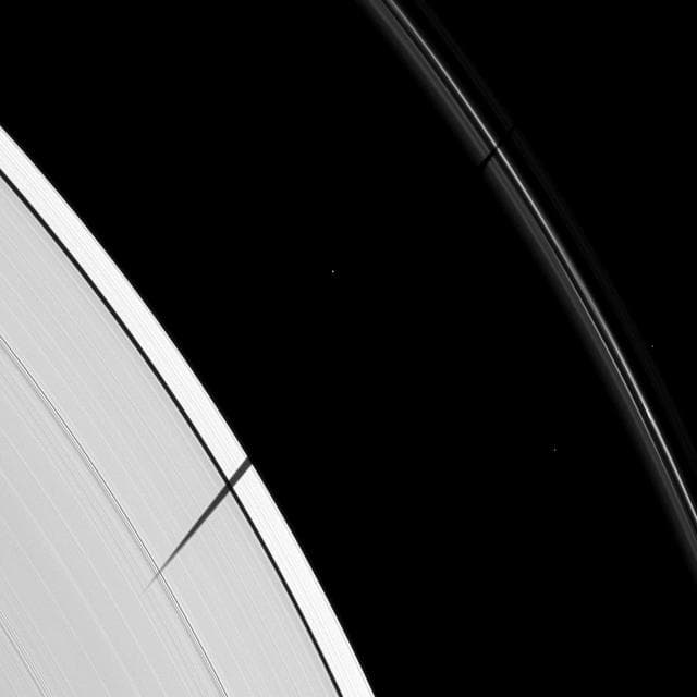 NASA image: Janus Ring Shadow Premiere