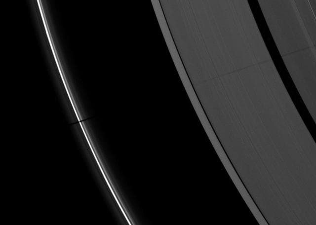 NASA image: Epimetheus Long Shadow