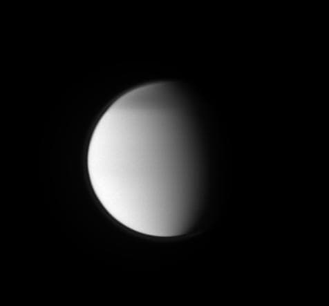 NASA image: Titan North Polar Hood