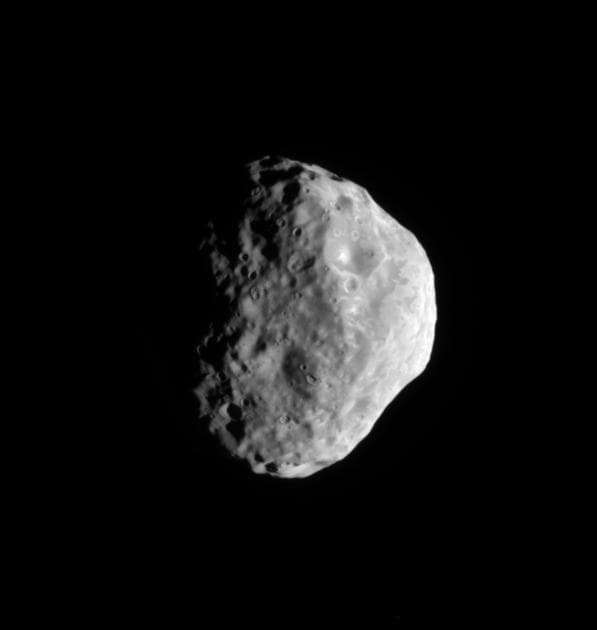 NASA image: Janus Cratered South