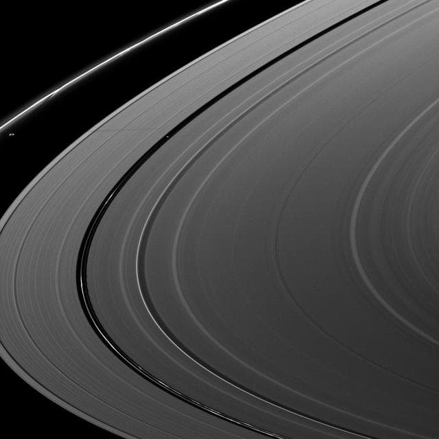 NASA image: Prometheus and Pan Pair