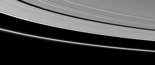 NASA image: Shadows on the A Ring