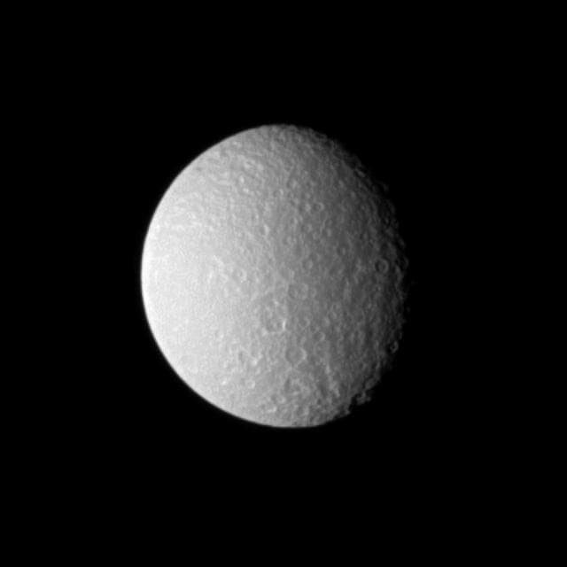 NASA image: Reflecting on Icy Rhea