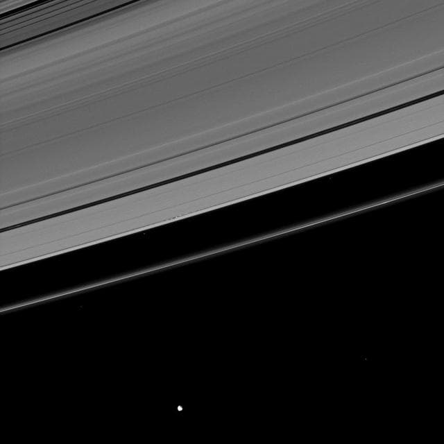 NASA image: Daphnis Disturbances