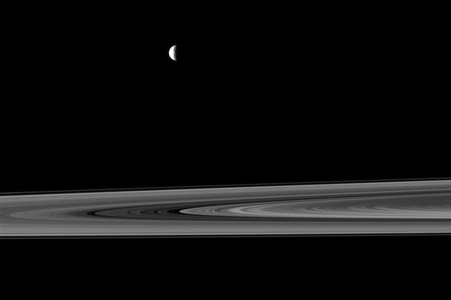NASA image: Mimas and Pan