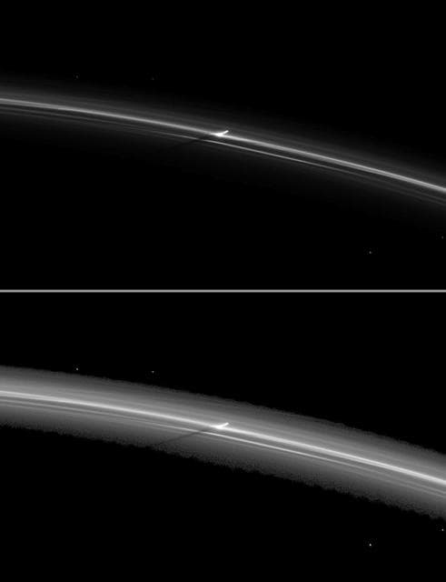NASA image: Punching through the F Ring