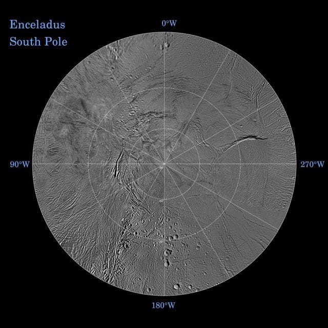 NASA image: Enceladus South Polar Map - October 2009