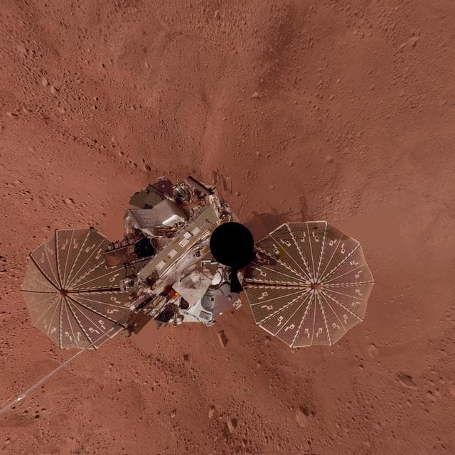 NASA image: Phoenix Lander Self Portrait on Mars, Vertical Projection