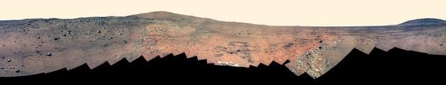 NASA image: Full-Circle Bonestell Panorama from Spirit False Color