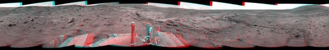 NASA image: Spirit Near Stapledon on Sol 1802 Stereo