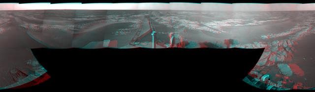 NASA image: Opportunity View After Long Drive on Sol 1770 Stereo
