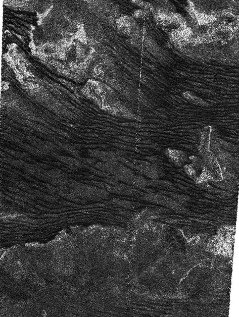 NASA image: At the Edge of Titan Dunes