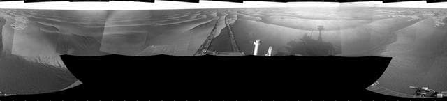 NASA image: Wind-Sculpted Vicinity After Opportunity Sol 1797 Drive
