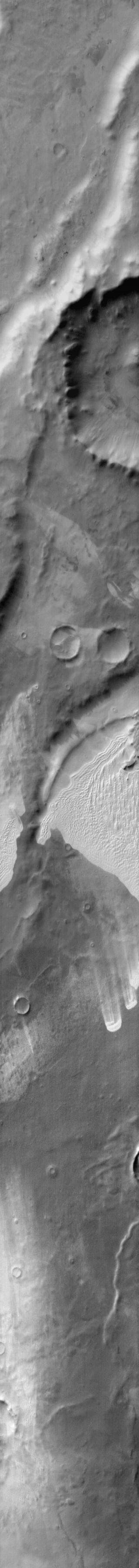 NASA image: Dunes in IR on Terra Cimmeria near Thyles Rupes