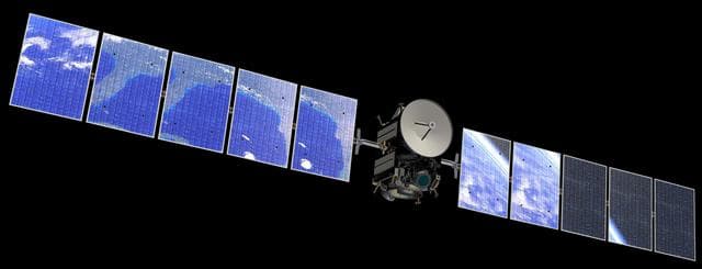 Earth Reflection in Dawn Spacecraft Artist Concept