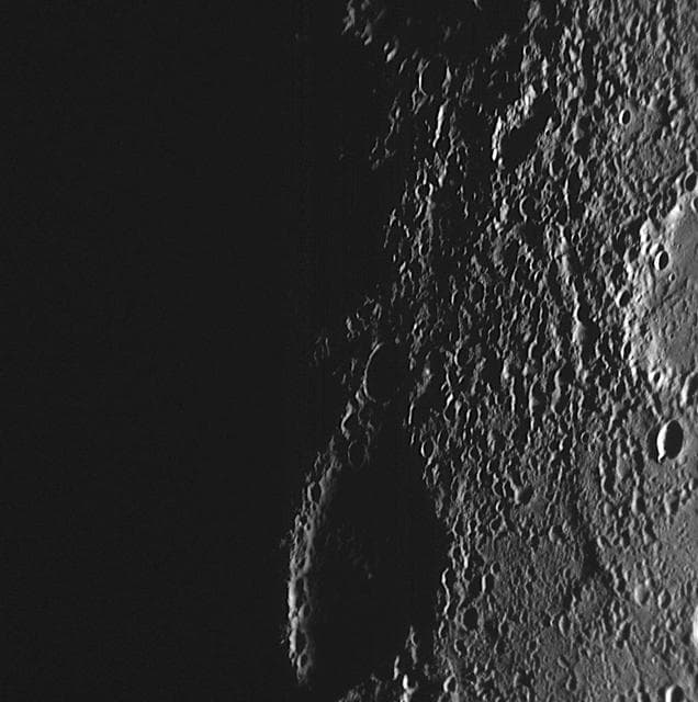 NASA image: A Terminator View from Mercury Flyby 2