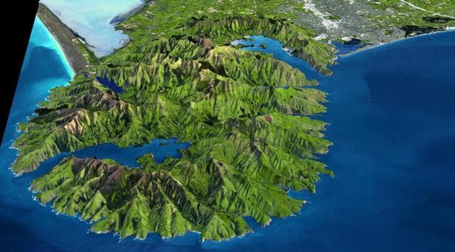 NASA image: Banks Peninsula, New Zealand