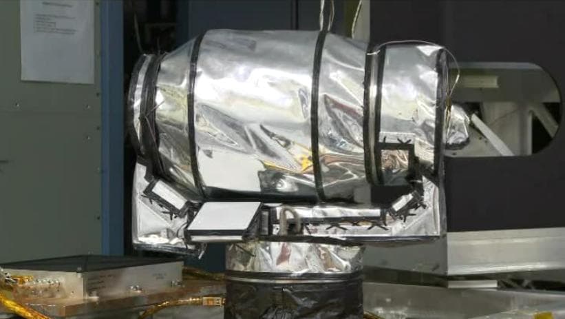 NASA image: Diviner Undergoing Post Thermal Vacuum Range of Motion Testing