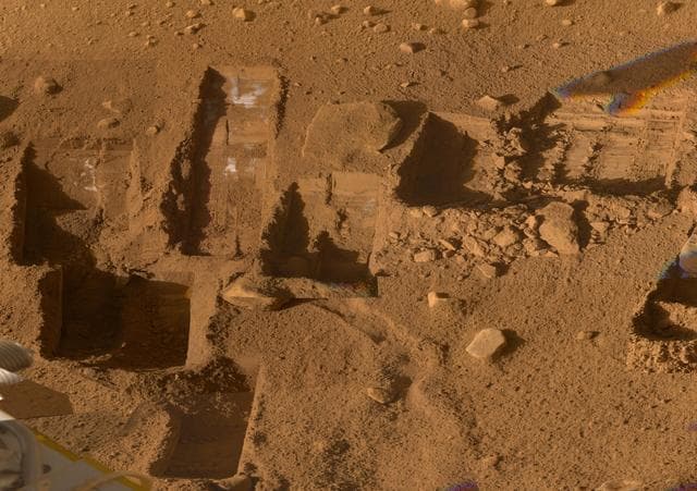 NASA image: Composite View of Phoenix Trenches