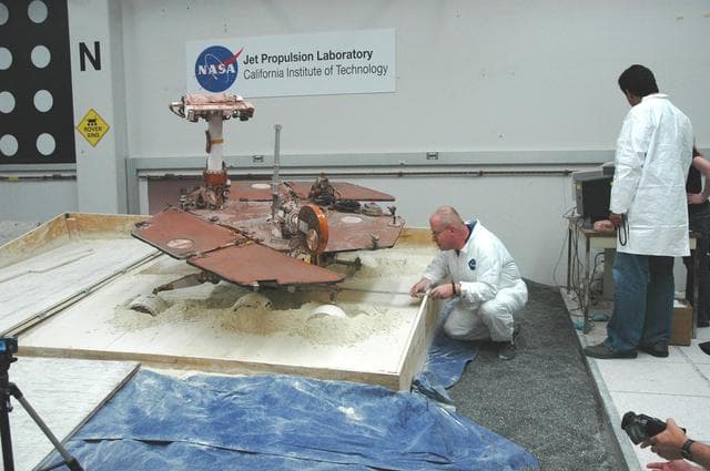NASA image: Assessing Movement of Test Rover