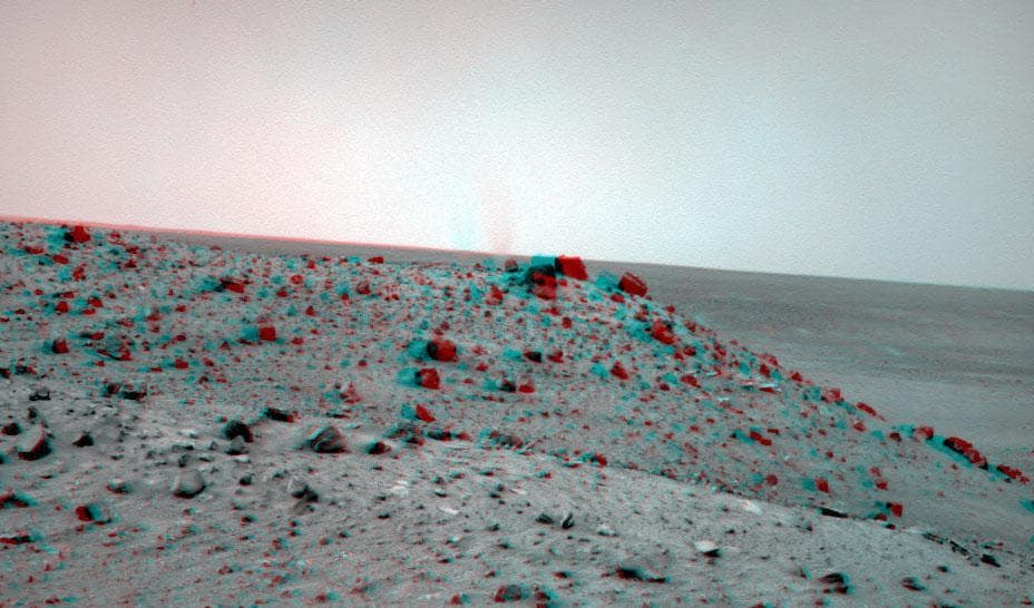 NASA image: Dust Devil West of Spirit, Sol 1913 Stereo