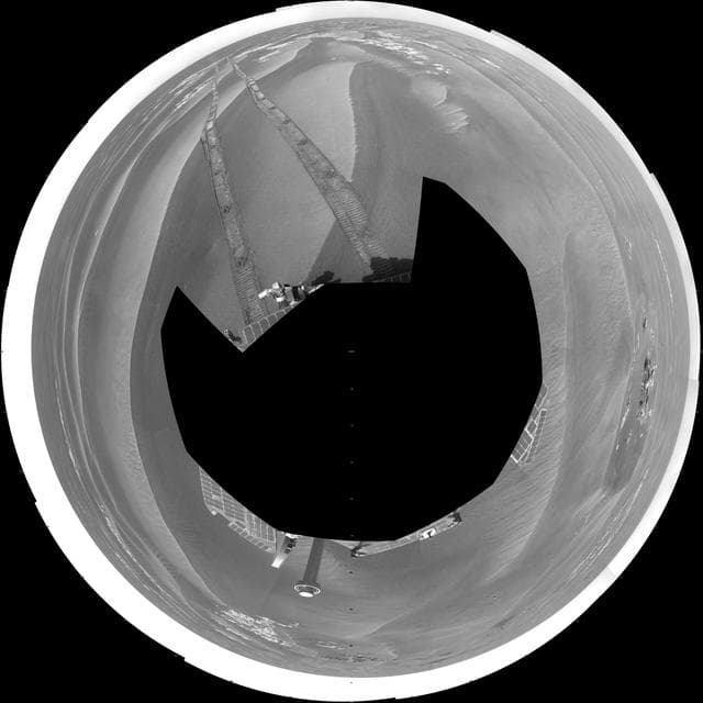 NASA image: Opportunity Surroundings After Backwards Drive, Sol 1850 Polar