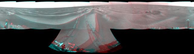 NASA image: Opportunity Surroundings After Backwards Drive, Sol 1850 Stereo