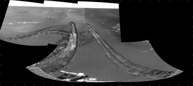 NASA image: Skirting an Obstacle, Opportunity Sol 1867