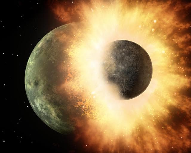 NASA image: Planetary Demolition Derby  Artist Concept