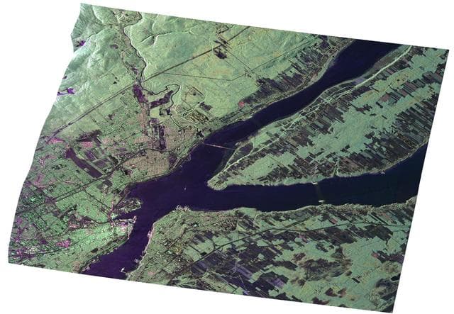 NASA image: UAVSAR Radar Imagery of Boreal Forests Around Quebec City, Canada