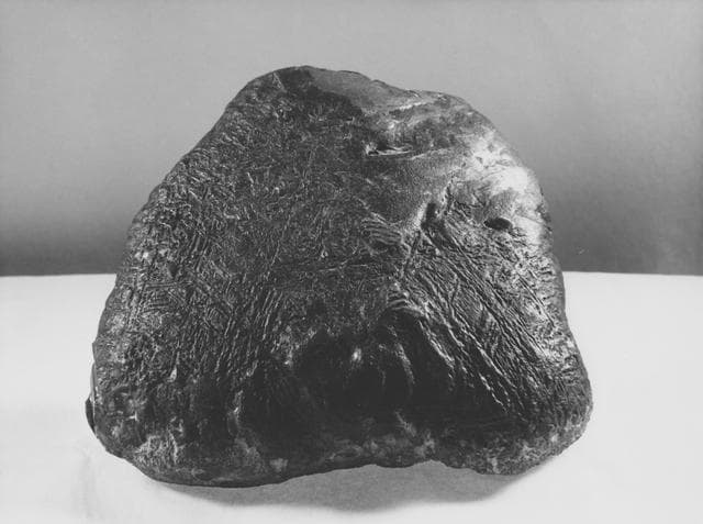 NASA image: Iron-Nickel Meteorite from Texas with Triangle-Pattern Texture