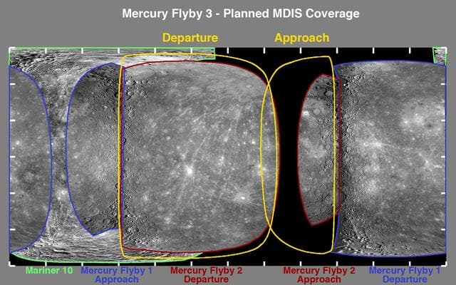 NASA image: One Week to Mercury Flyby 3 - A Look at the Planned Imaging Coverage
