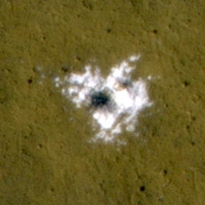 NASA image: Material Excavated by a Fresh Impact and Identified as Water Ice
