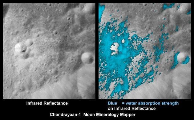 NASA image: Water Around a Fresh Crater