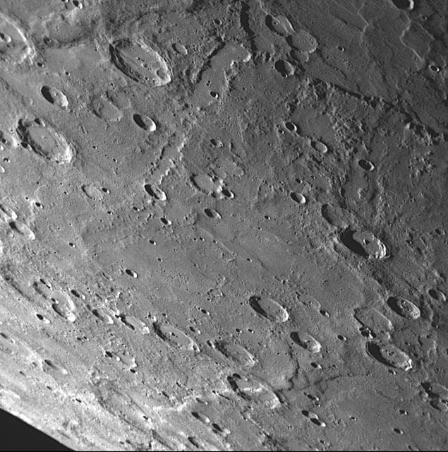 NASA image: The Rim of Rembrandt and Neighboring Scarps