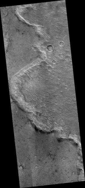 NASA image: Distal Rampart of Crater in Chryse Planitia